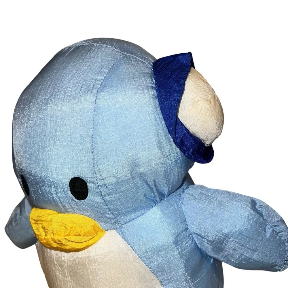 Vtg Sanrio Tuxedo Sam Penguin Plush Stuffed Animal Nylon Parachute Puffalump 12